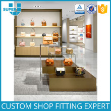 Branded Bag Store Stainless Mdf Wallet Handbag Display Fixture