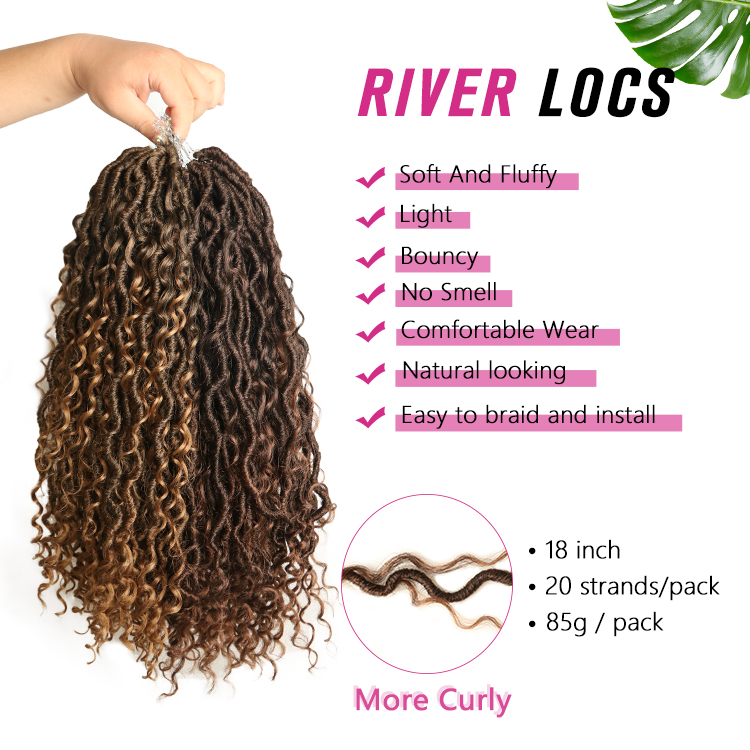 Julianna Synthetic Wavy Braiding Hair Extensions 14 18 22 Inch Bohemian Boho Goddess River Locs Hair