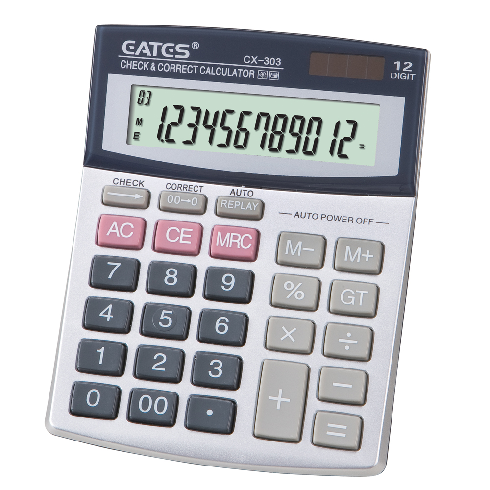 112 Steps Checking Function Office Used Calculators 12 Digits Dual Power Big LCD Display Desktop Financial Calculators