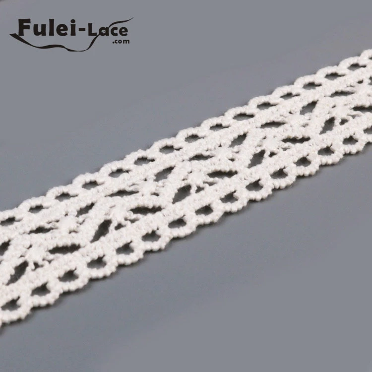 Eco Custom Made Polyester Lace and Embroidered Strips