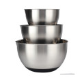 Juego de cuencos de mezcla de acero inoxidable of3pcs para cocina