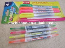 TNewly-designed Dual tip highlighter set pvc bag packing