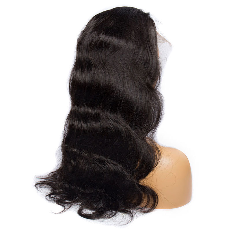 Eli Free Shipping Human Hair Wigs 100% remy Indian Human Hair Closure Wig Body wave 13X4 Lace Frontal Wig