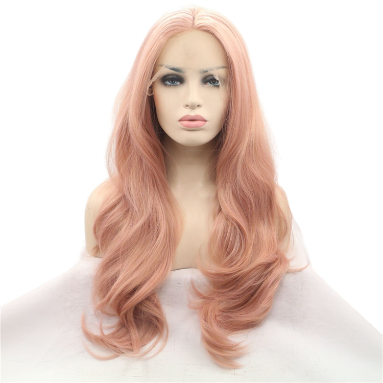 Highlight Colored Synthetic Hair Closure Wig Vendors Transparent Lace Wigs