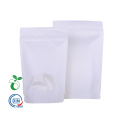 Sac compostable biodégradable en papier kraft blanc personnalisé