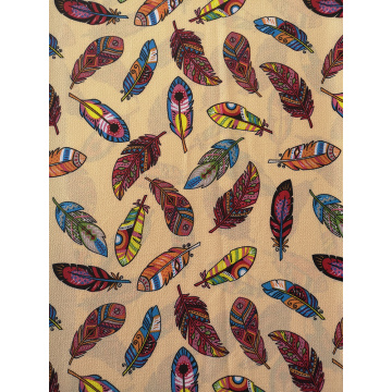 Feather Polyester Bubble Crepe Printing Fabric