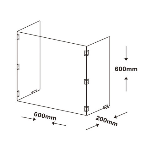 Counter plastic sneeze guard divider partition board