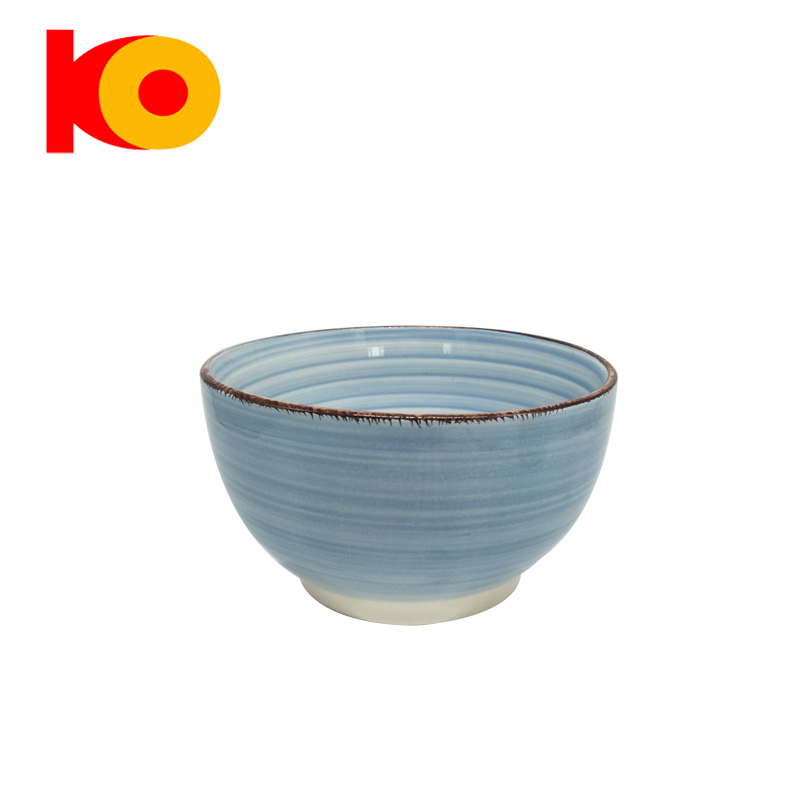 wholesale 20pcs cheap light blue stoneware dinnerware sets ceramic  hand painted dinner sets