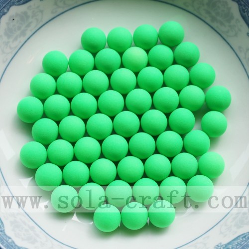 Wholesale Jelly Solid Round Fashion Acrylic Rubber Bead