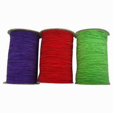 Elastic Cord with Full Color, Made of Polyester and Rubber, Available in Various Diameter