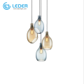 LEDER moderne glazen plafondlamp