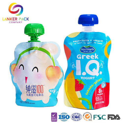Food Grade Standing Baby Food Pouch With Spout