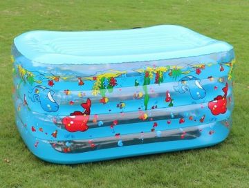 Rectangle Inflatable Swimming Pools Four Layer For Kids Playing