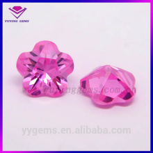 Bridal Fashion Jewelry CZ Crystal FLower Shaped Pink Gems Zirconia
