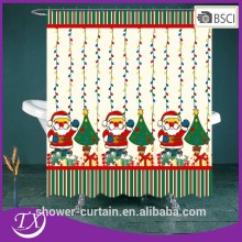 Polyester Fabric Santa Claus Shower Curtains