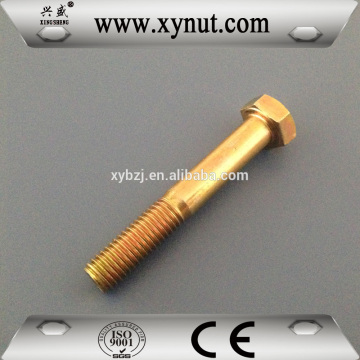 heat treated yellow GB/T 5783 hex hd bolt