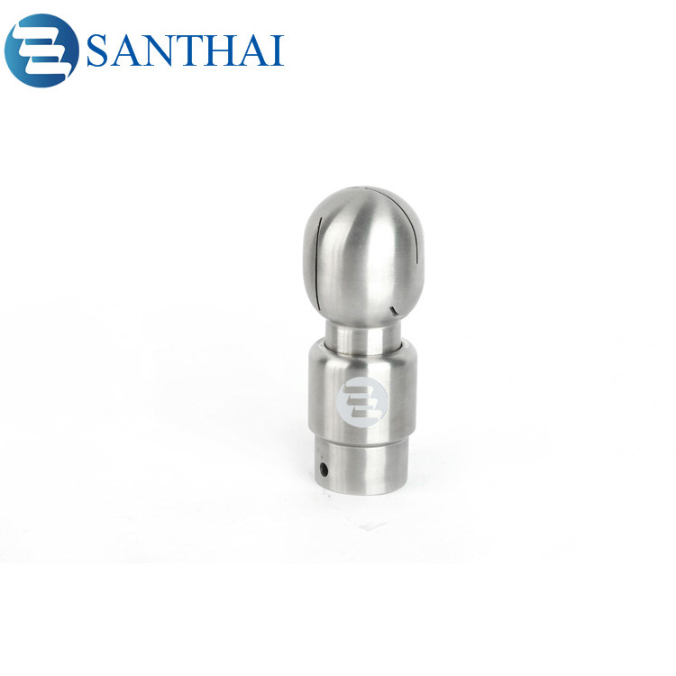 Santhai Stain Polished Sanitary Stainless Steel Clip On Elliptical Head Spray Bolted Rotary Cleaning Ball