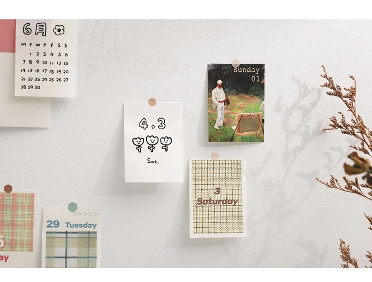 Mini Decoration Paper Calendar Scrapbook