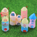 Diverse Vormen Potlood Huis Vormige 3D Mini Poppenhuis Kinderen Speelgoed Decoratieve Items DIY Poppenhuis Spacer Handgemaakte Charms