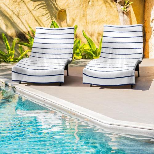 Cotton Beach Lounge stol täcker handdukar med huva