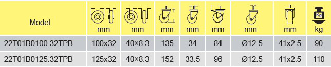 Parameters Of 22T01B0125.32TPB