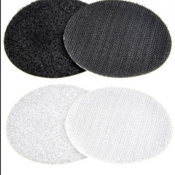 Nylon adhesive backing hook and loop coins