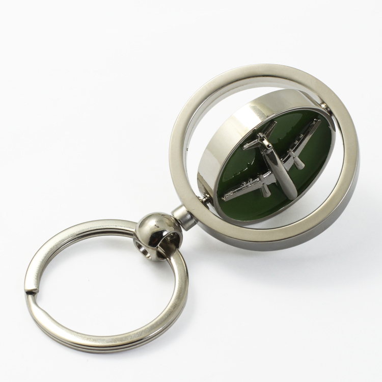 No Minimum Order Wholesale Custom Logo Souvenir Metal Spinner Keychain