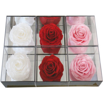 Wholesale Natural Preserved Giant Heart Red Roses Arrangement