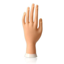 1pcs Nail Art Practice Hand Model Flexible Movable Soft Fake Hand for Nail Art Training Manicure Tool
