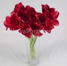 China artificial flowers artificial PU amaryllis with real touch for sale