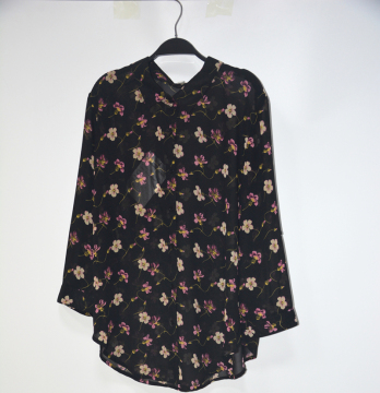 Women's Breathable Chiffon Floral Printing Summer Blouses