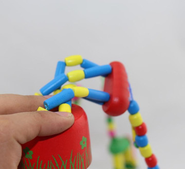 Baby Wooden Rock Giraffe Toy Standing Hand Doll