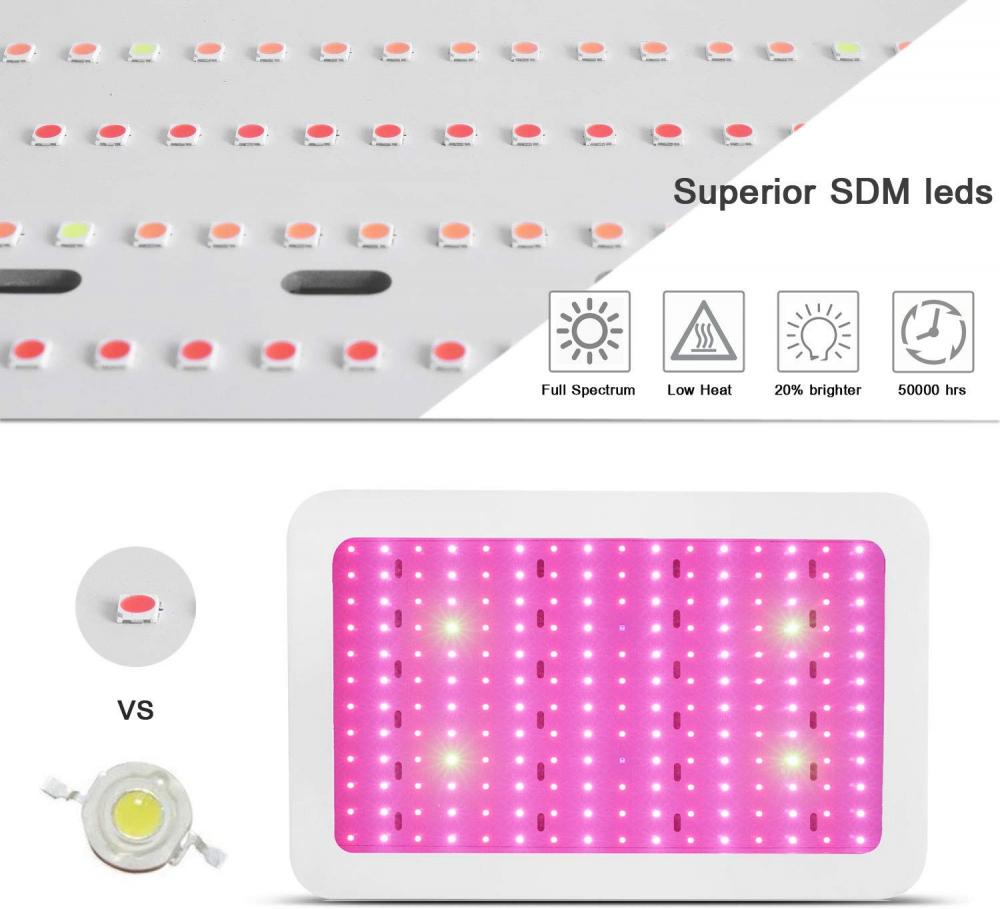 O melhor 600w led cresce a luz