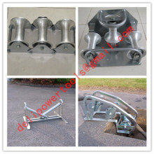 Cable roller, galvanized,Cable roller with ground plate,Cable Guides rollers