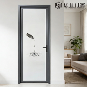 Minimalist Frosted Glass Door