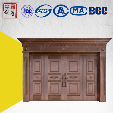 Good Quality Copper Coated Steel Security Door For Exterior