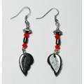 Hematite Earring with silver color finding