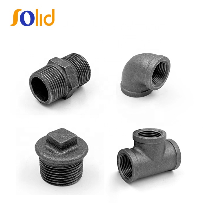 China Hot DIp Threaded Galvanized Black Malleable Iron Pipe Fittings