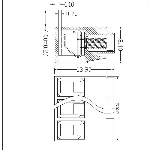 AT167R-5.0XXX-A PCB Screw Terminal Block 