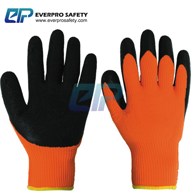 Tuff Grip Thermal Glove Latex Dipped Fleece Lined Gloves For Fruit Picking Warm Wet Dry