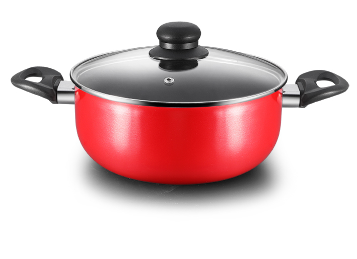 Rot-Aluminium-Presse-Non-Stick Sauce Pot