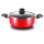 Red Aluminum Press Non-stick Sauce Pot