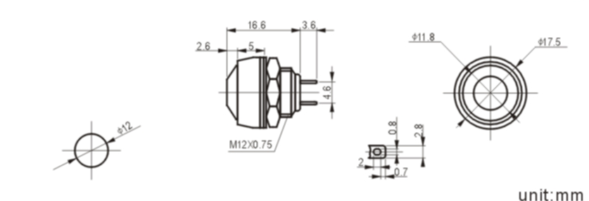 PBS-33B-1 push button