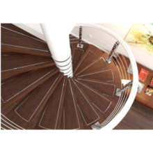 Railing Mono Floating Wooden Spiral Stairs