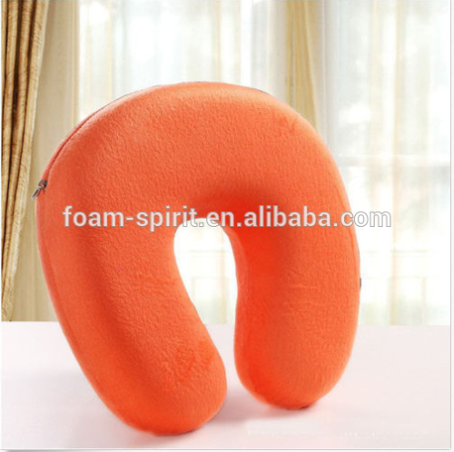 HOT Orange Memory Foam Neck U-Shape Headrest Pillow Car Air Flight Travel Pillow