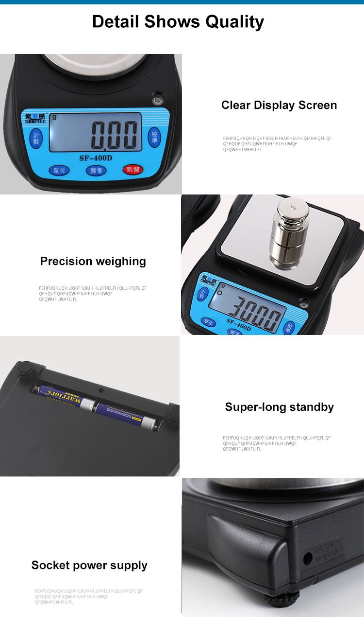 SF-400D 600G 0,01G SUOFEI Digital Precision Scale Digital Food Kitchen Lab Skala Elektronisk Balans Vägskalor