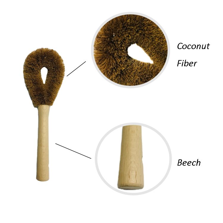 All Natural Coconut Fiber Brush,long handle kitchen sisal brush