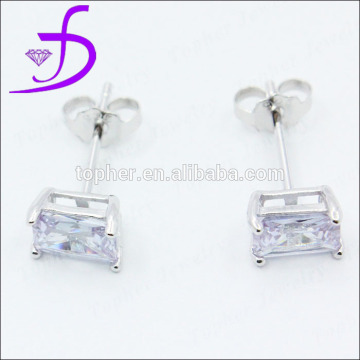 silver gem stud wholesale stud gemstone earring post
