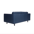 Popular Sven Blue Leather Sectional Sofa