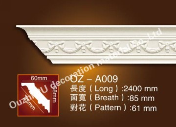 South Africa market Pure White PU Moulding